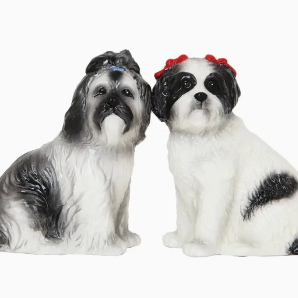 Shih Tzu's Salt and Pepper Shaker Set NIB